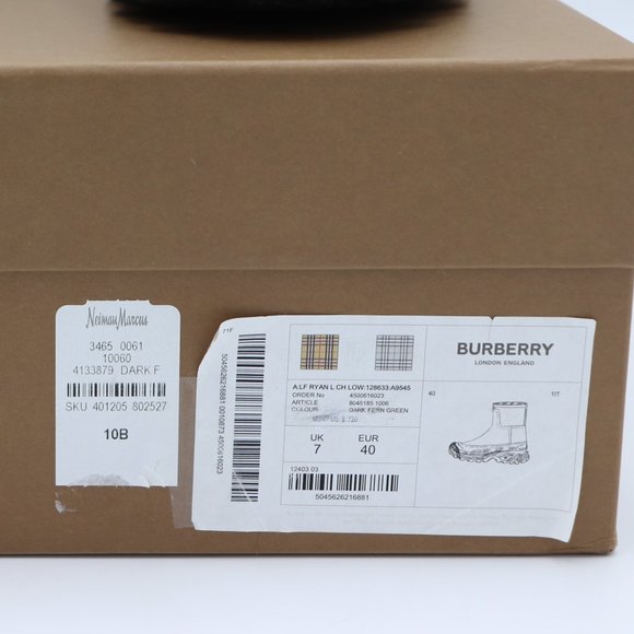 NIB Burberry Ryan House Check Panel Rain Boots - Picture 7 of 7